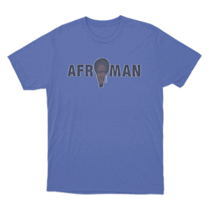 Afroman Face Silhouette T Shirt Blue