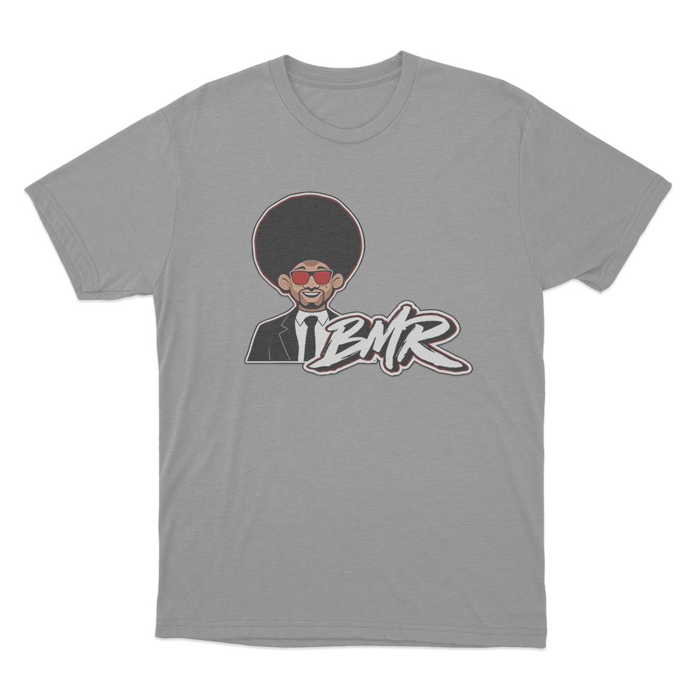 BMR Afro Character T Shirt Grey BMR Afro Character T Shirt Grey
