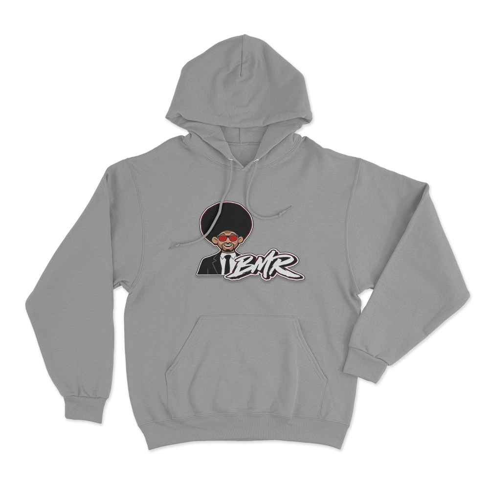 BMR Afro Character Unisex Hoodie Grey BMR Afro Character Unisex Hoodie Grey