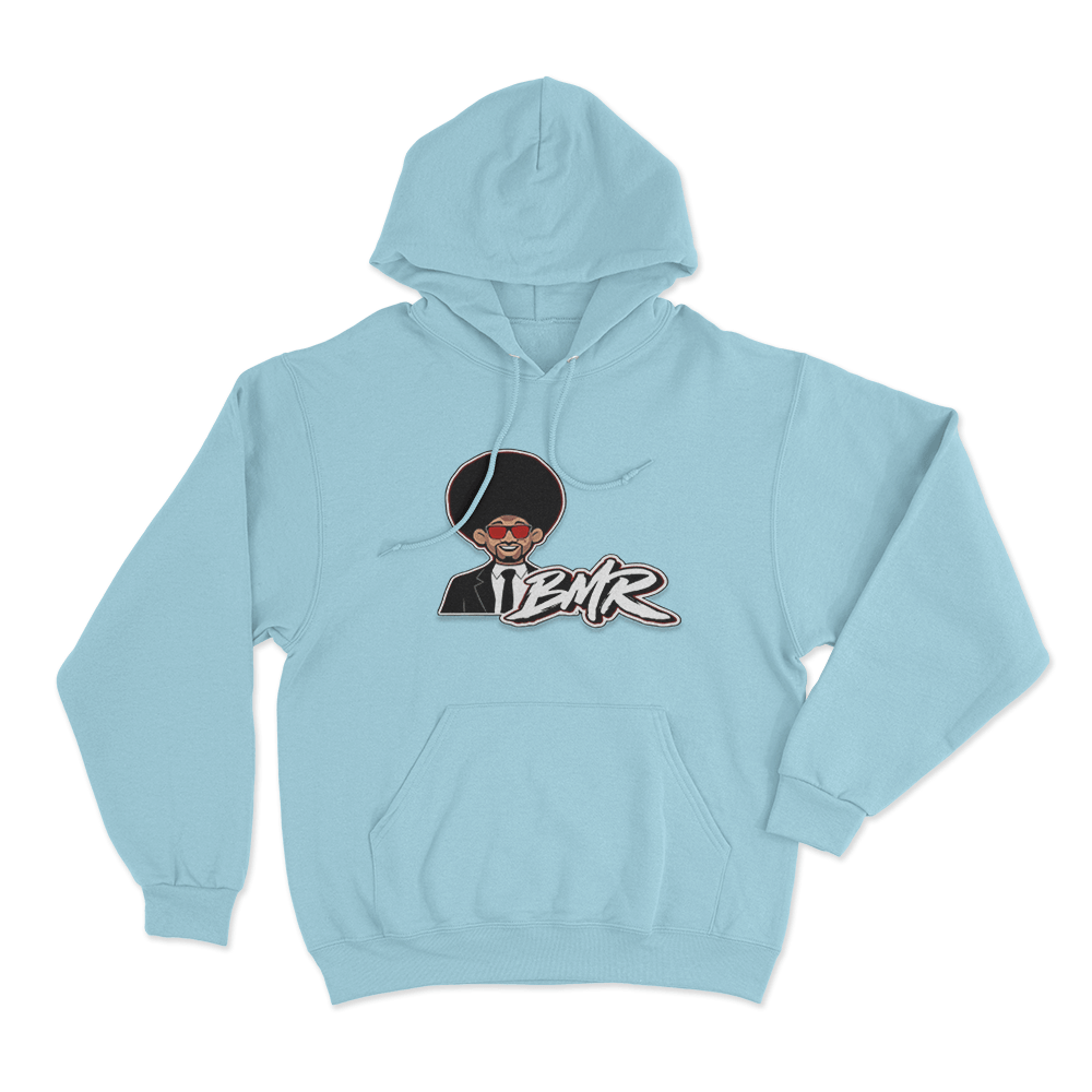 BMR Afro Character Unisex Hoodie Sky Blue BMR Afro Character Unisex Hoodie Sky Blue