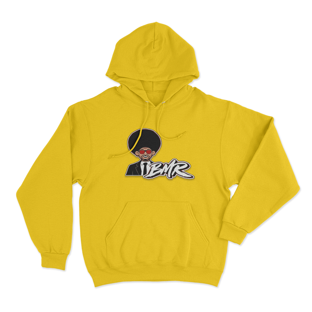 BMR Afro Character Unisex Hoodie Yellow BMR Afro Character Unisex Hoodie Yellow